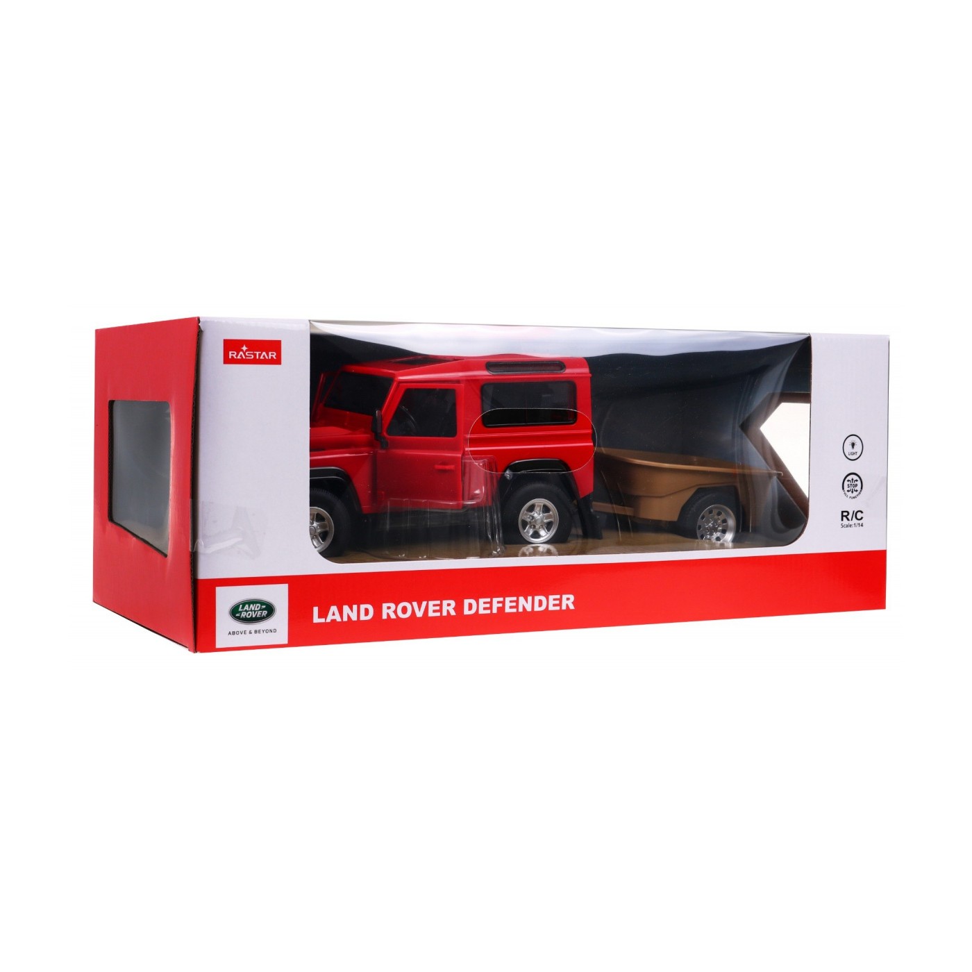 Land Rover Defender RASTAR Model 1:14 Dálkové ovládání Off-Road auto + 2.4GHz Dálkové ovládání