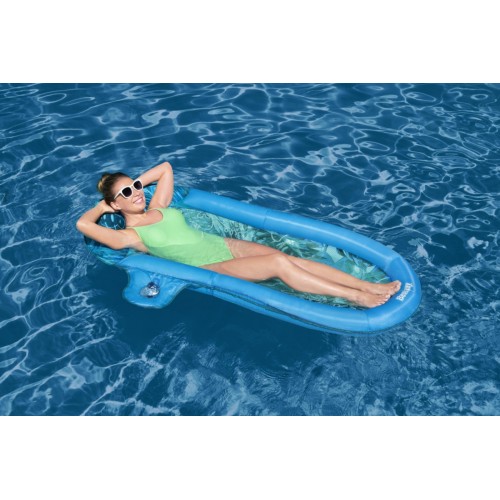 Tropická nafukovací matrace 171X94CM BESTWAY Síťkové dno + Opěrka + Držák na nápoj