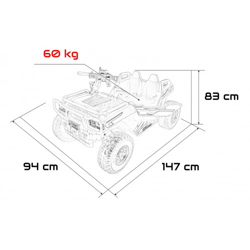 Kočárek PROSPECTOR 4x4 STRONG bílý