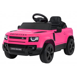 Růžové vozidlo Land Rover Defender