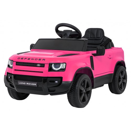 Růžové vozidlo Land Rover Defender
