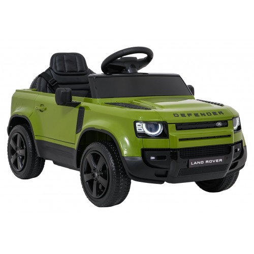 Zelené vozidlo Land Rover Defender