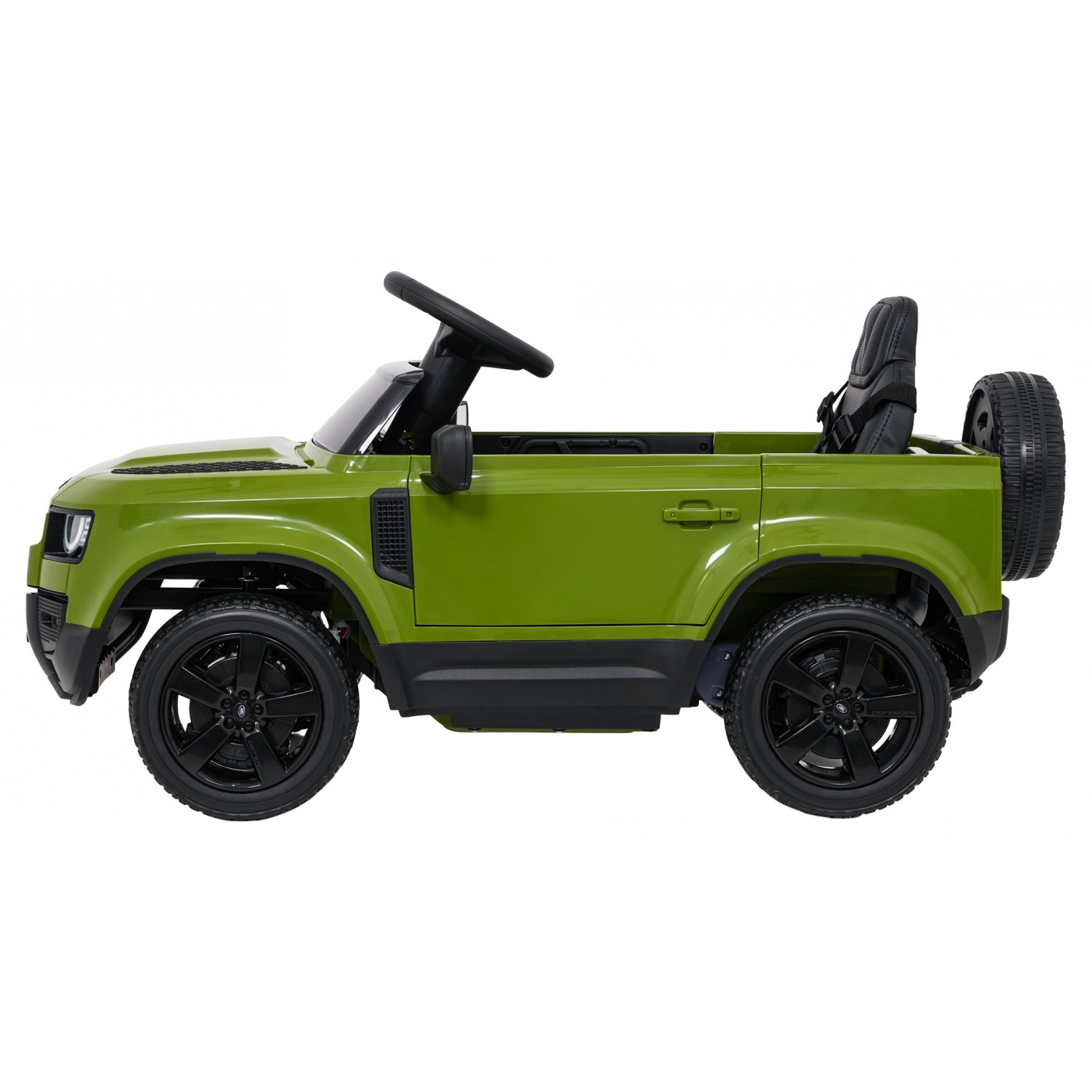 Zelené vozidlo Land Rover Defender