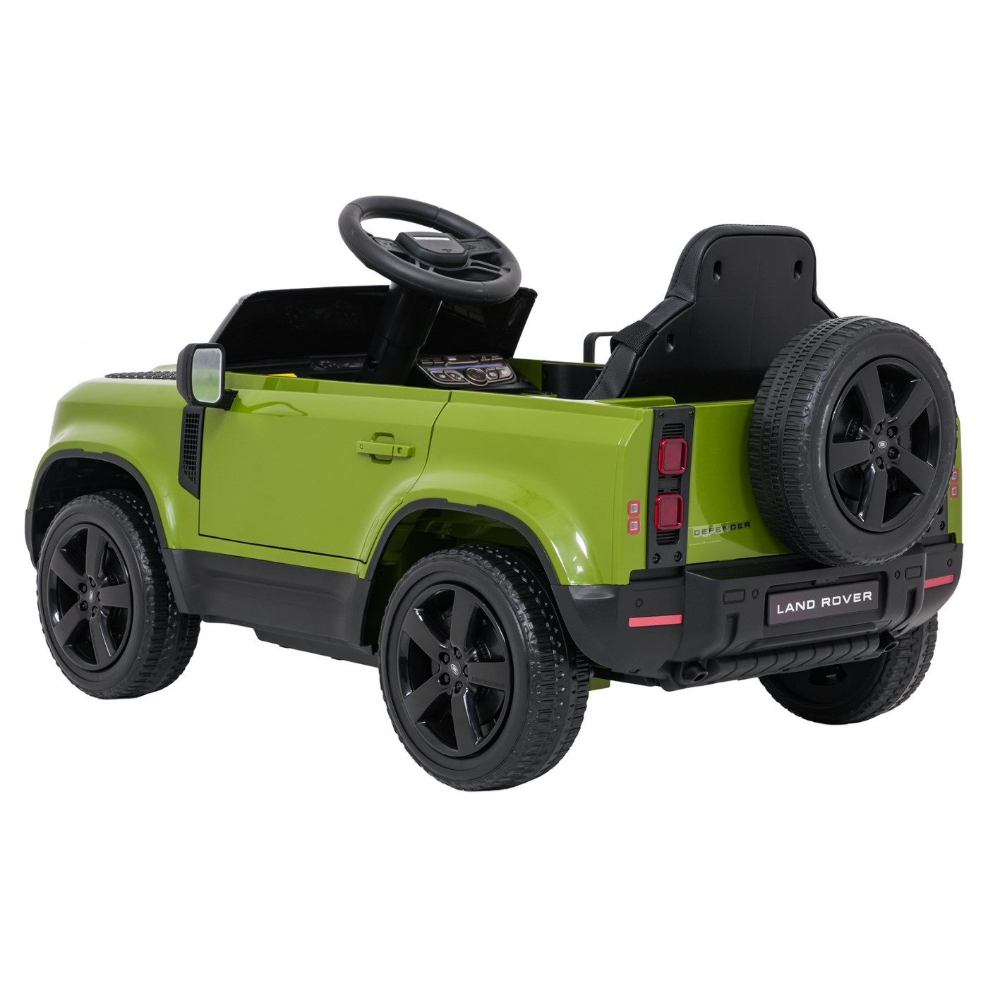 Zelené vozidlo Land Rover Defender