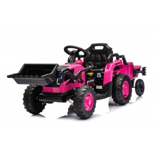 Traktor XT60 s přívěsem růžový