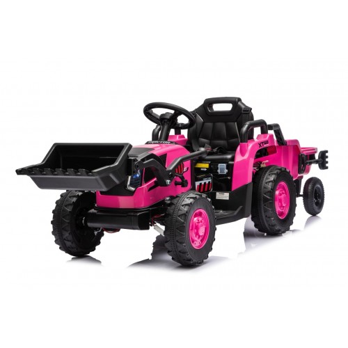 Traktor XT60 s přívěsem růžový