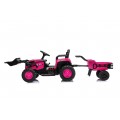 Traktor XT60 s přívěsem růžový