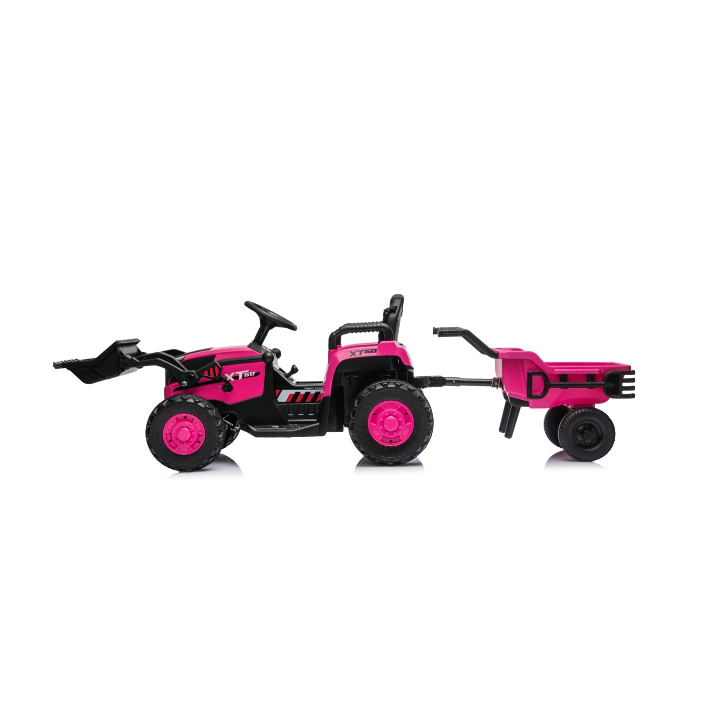 Traktor XT60 s přívěsem růžový