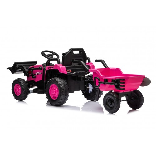 Traktor XT60 s přívěsem růžový