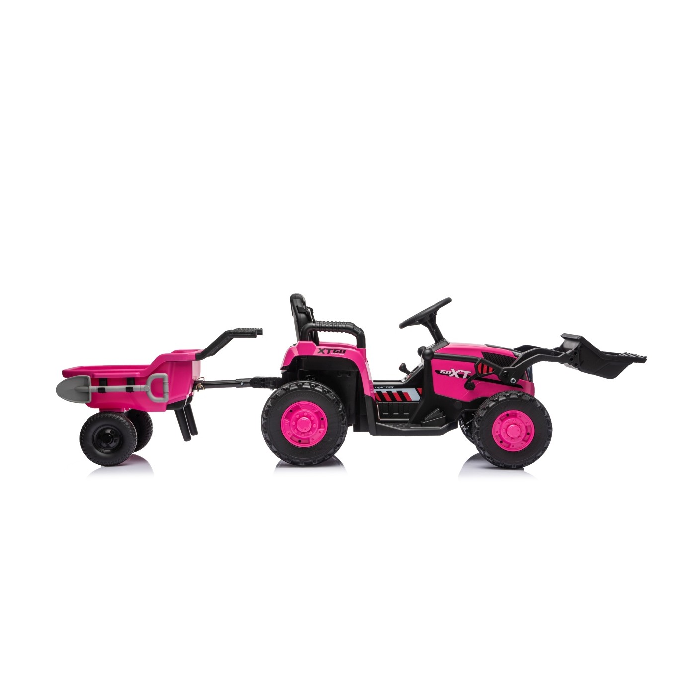 Traktor XT60 s přívěsem růžový