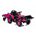 Traktor XT60 s přívěsem růžový
