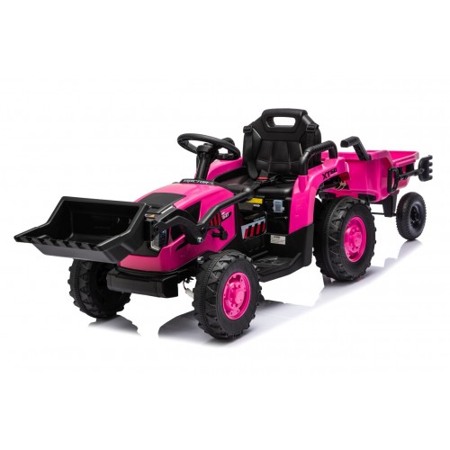 Traktor XT60 s přívěsem růžový