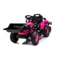 Traktor XT60 s přívěsem růžový