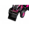 Traktor XT60 s přívěsem růžový