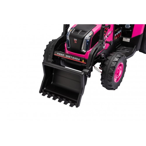 Traktor XT60 s přívěsem růžový