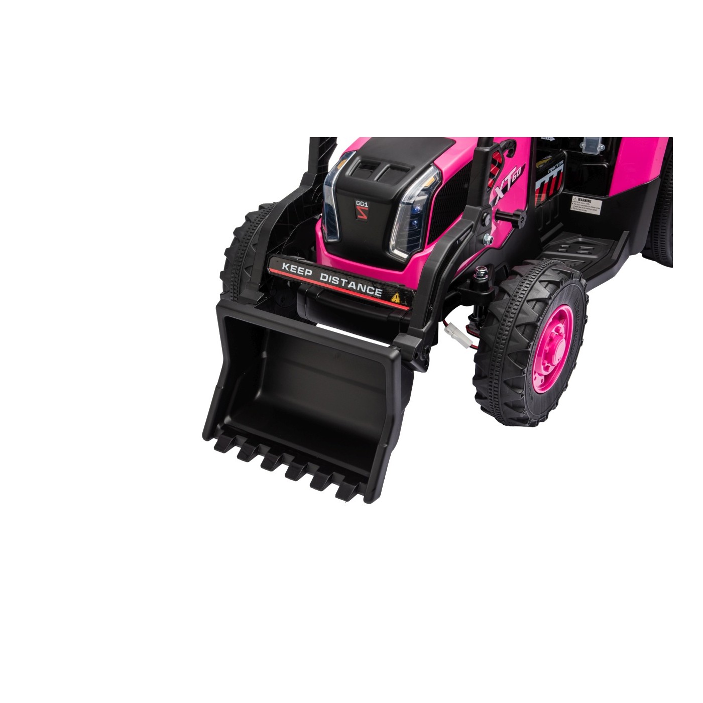 Traktor XT60 s přívěsem růžový