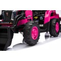 Traktor XT60 s přívěsem růžový