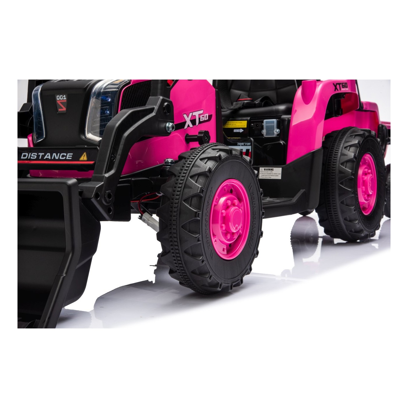 Traktor XT60 s přívěsem růžový