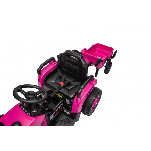 Traktor XT60 s přívěsem růžový