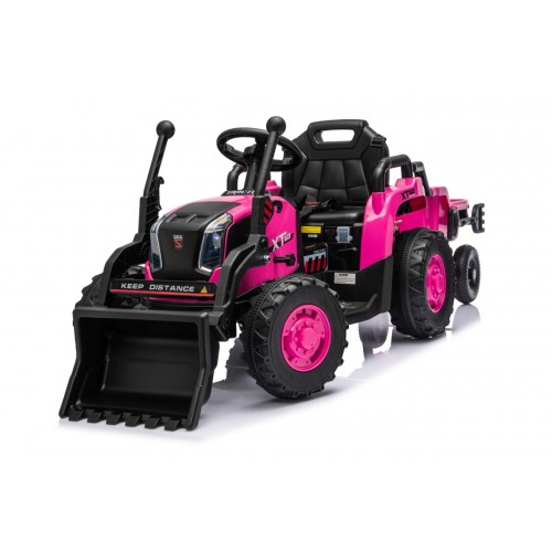 Traktor XT60 s přívěsem růžový