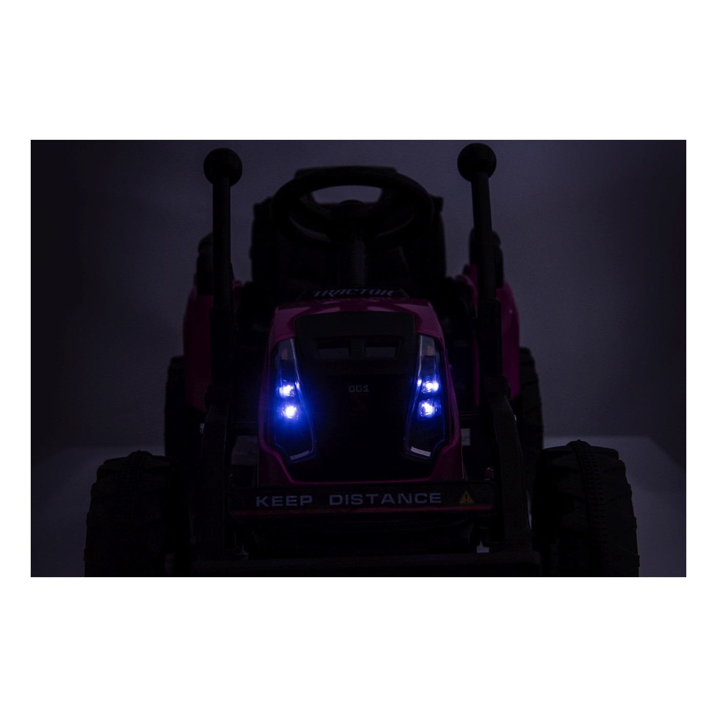 Traktor XT60 s přívěsem růžový