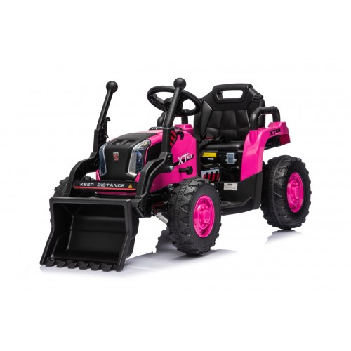 Traktor XT60 s přívěsem růžový