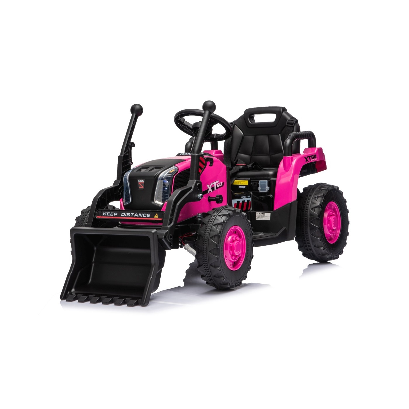 Traktor XT60 s přívěsem růžový