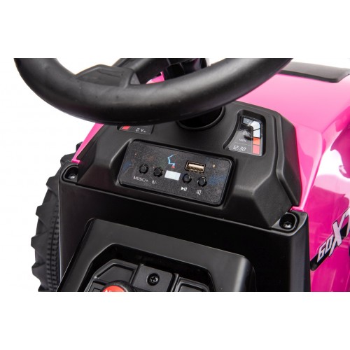 Traktor XT60 s přívěsem růžový