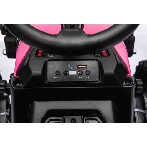 Traktor XT60 s přívěsem růžový