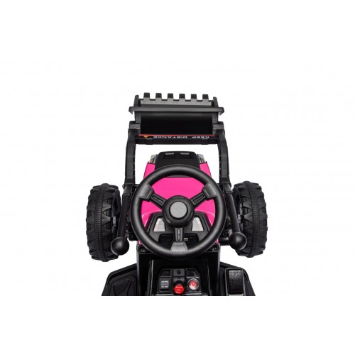 Traktor XT60 s přívěsem růžový