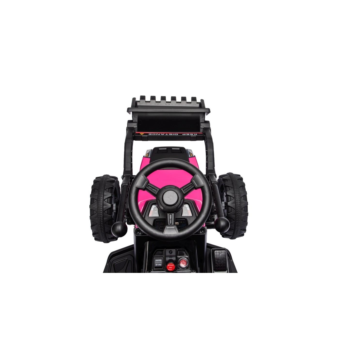Traktor XT60 s přívěsem růžový