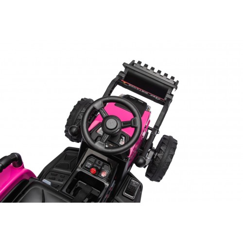 Traktor XT60 s přívěsem růžový