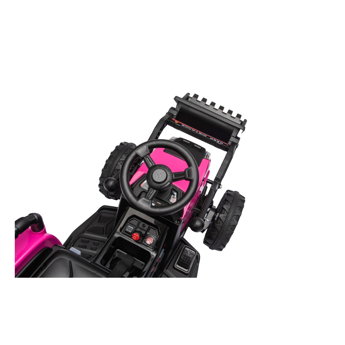 Traktor XT60 s přívěsem růžový