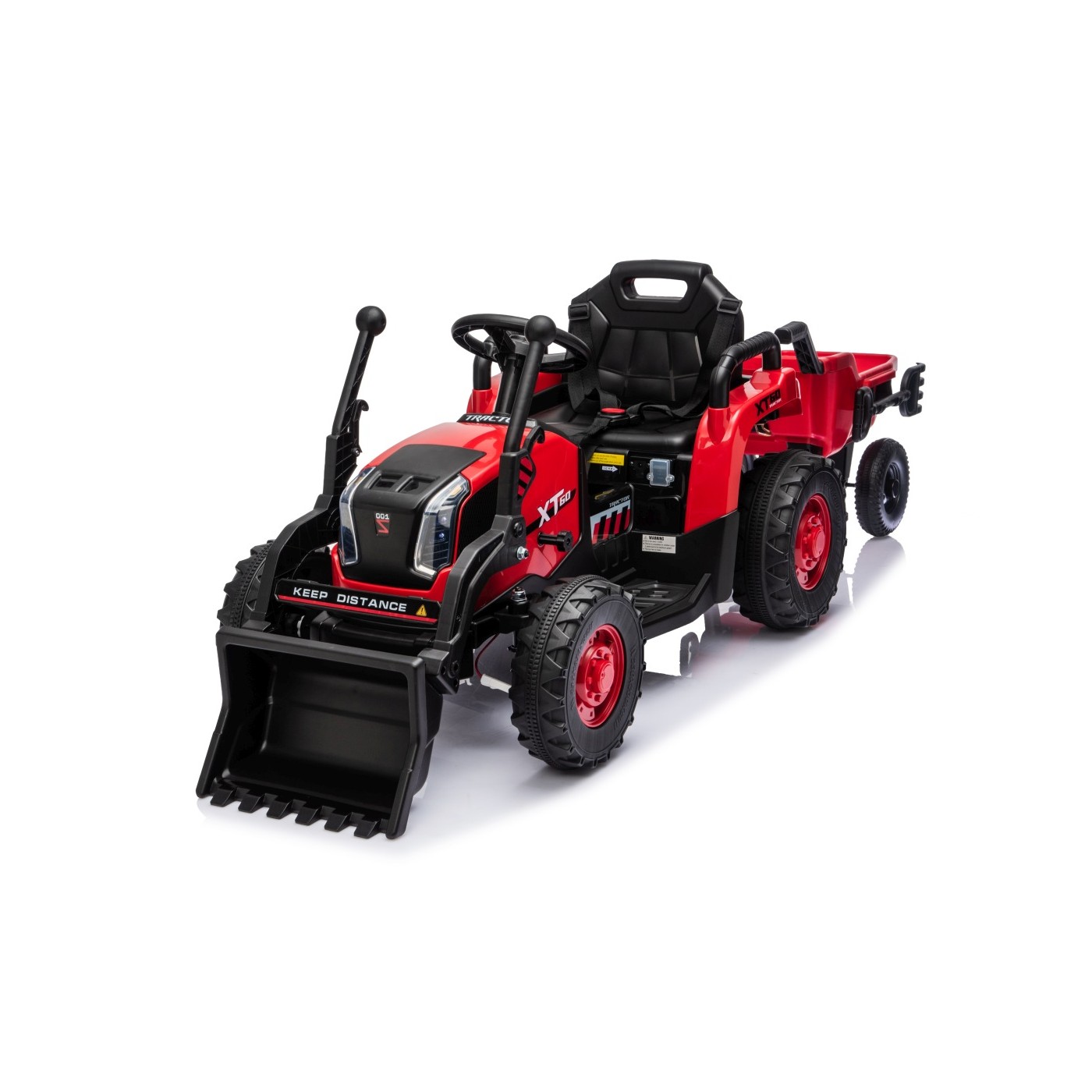 Traktor XT60 s přívěsem Červený