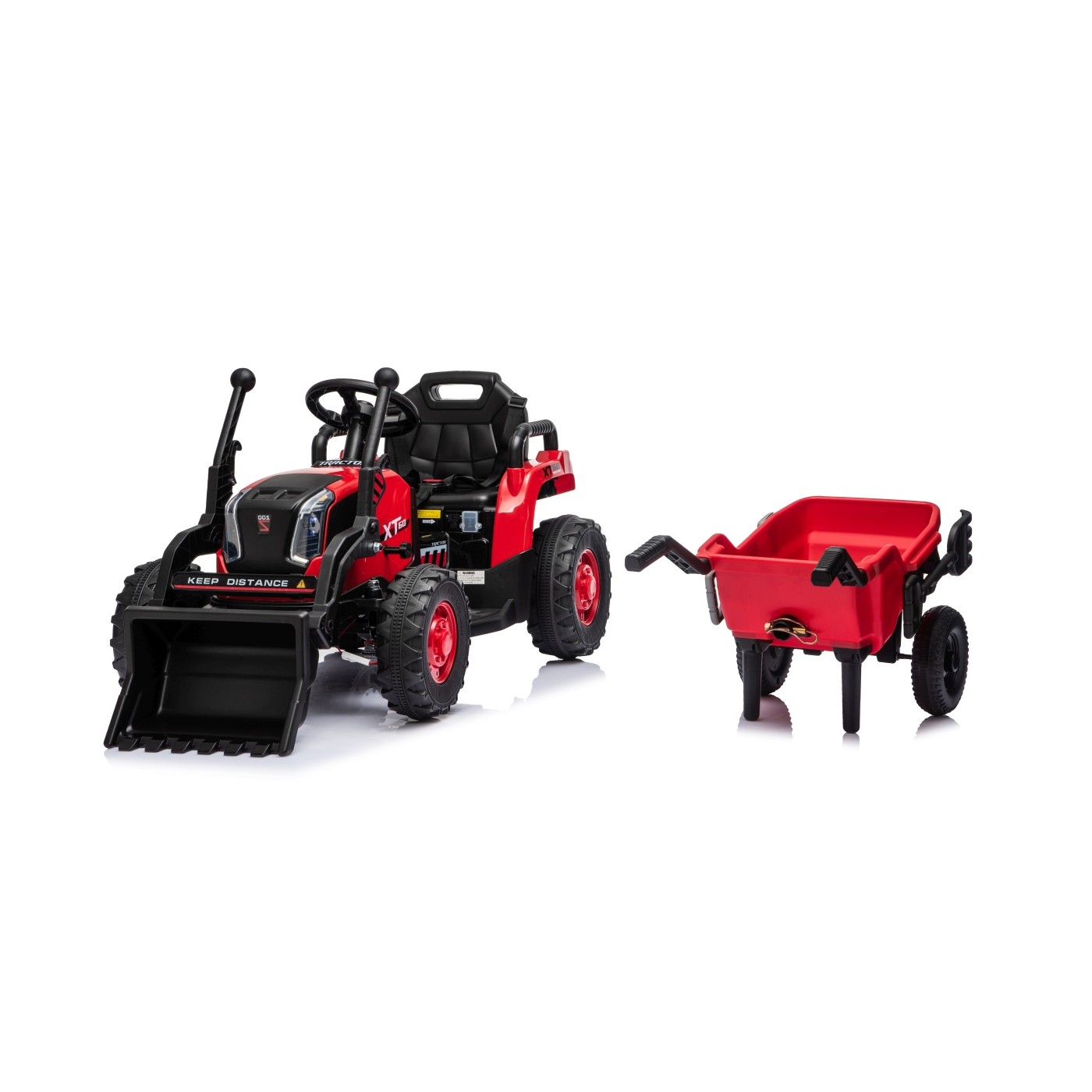 Traktor XT60 s přívěsem Červený