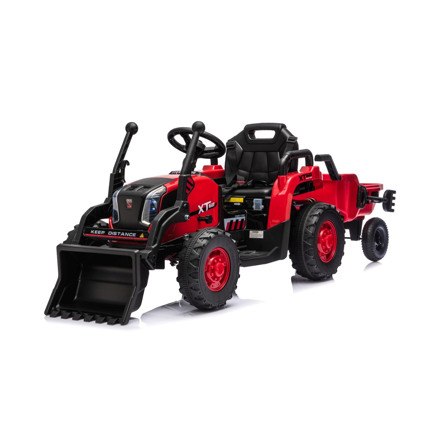 Traktor XT60 s přívěsem Červený