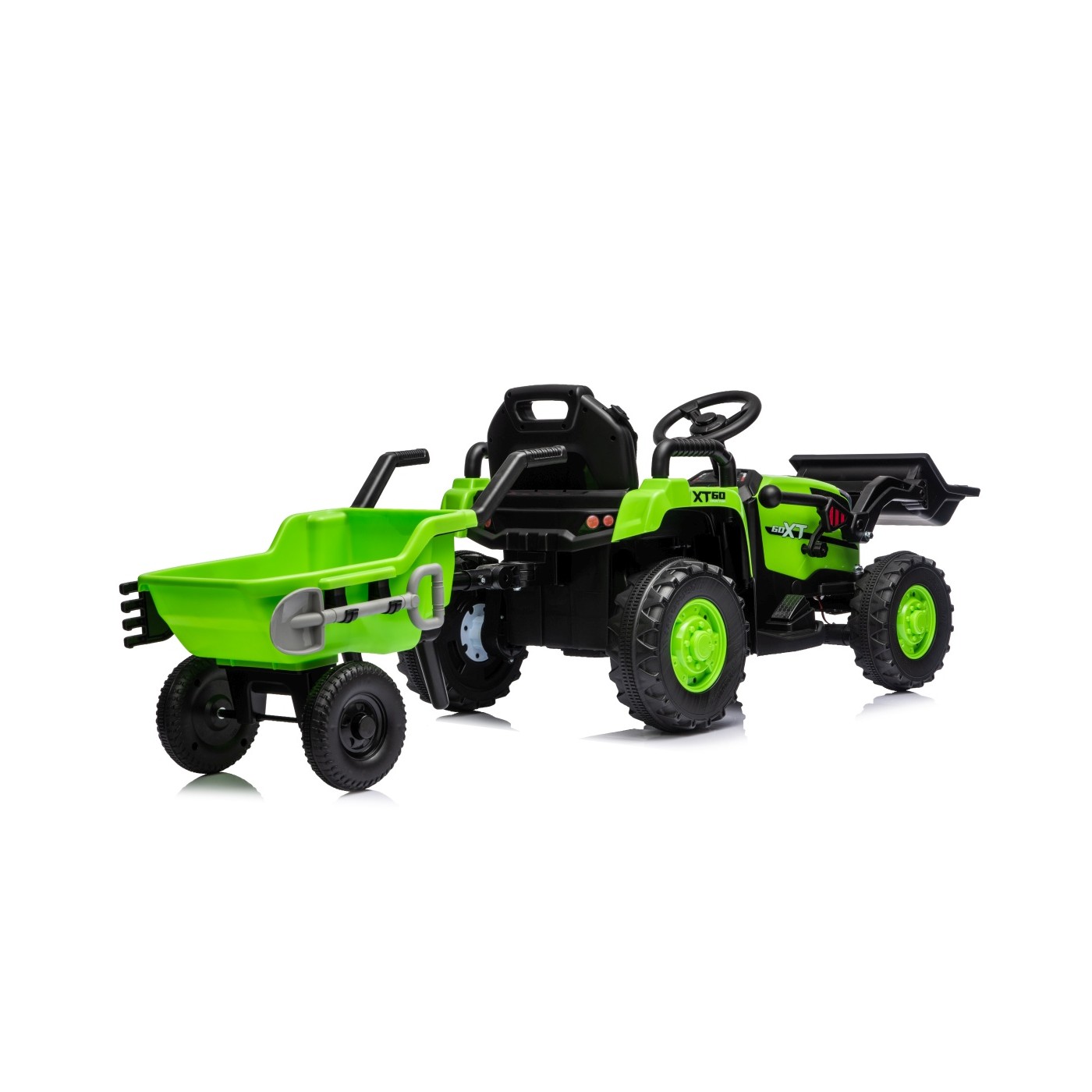 Traktor XT60 s přívěsem Zelený