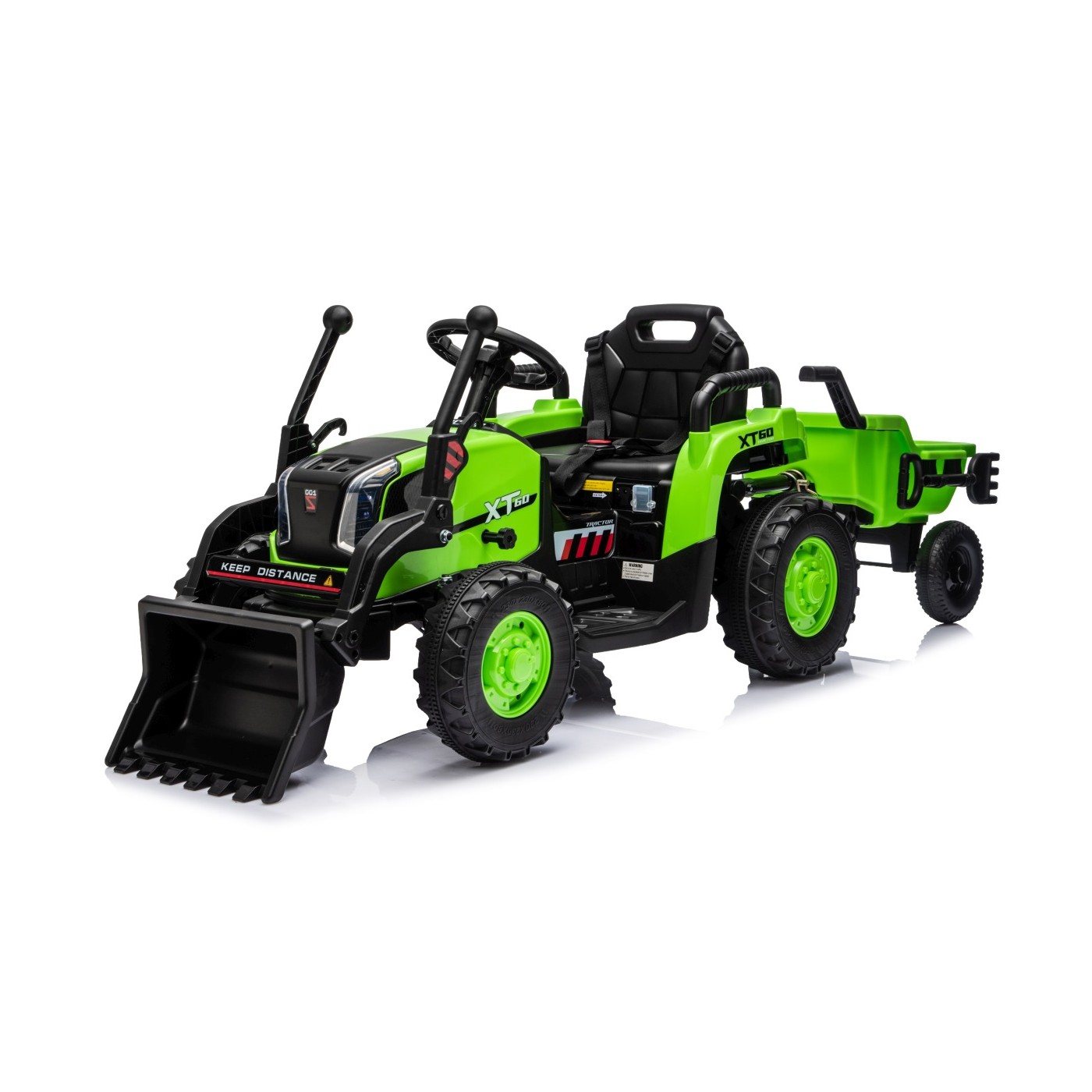 Traktor XT60 s přívěsem Zelený