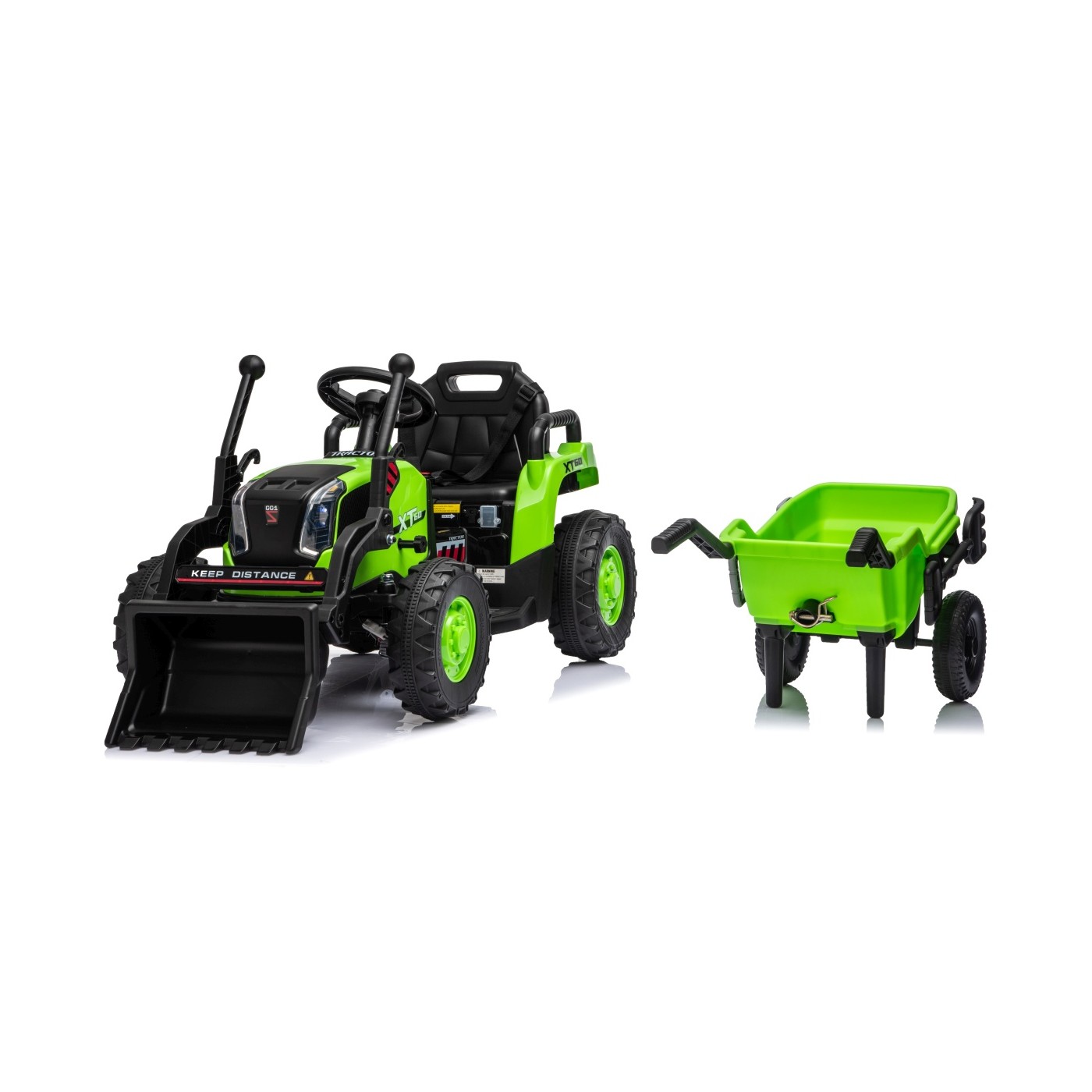 Traktor XT60 s přívěsem Zelený