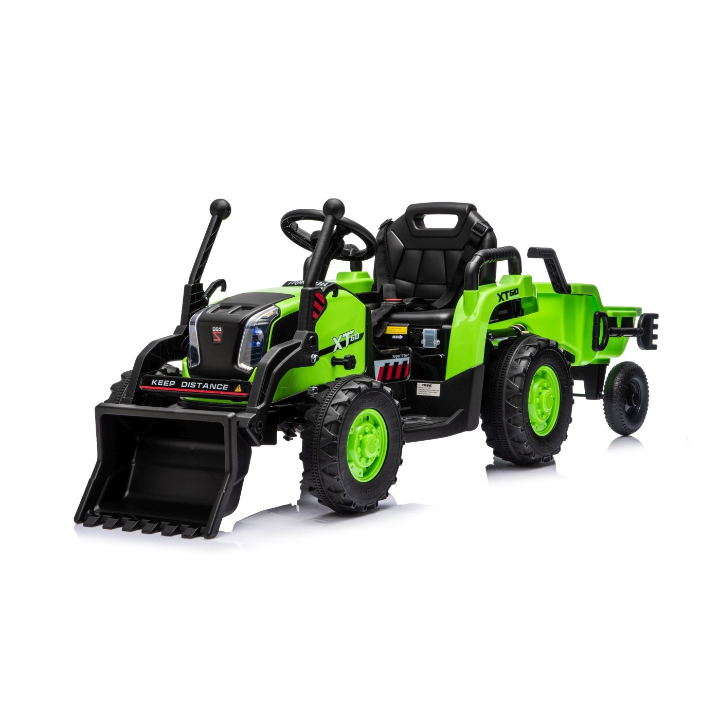 Traktor XT60 s přívěsem Zelený