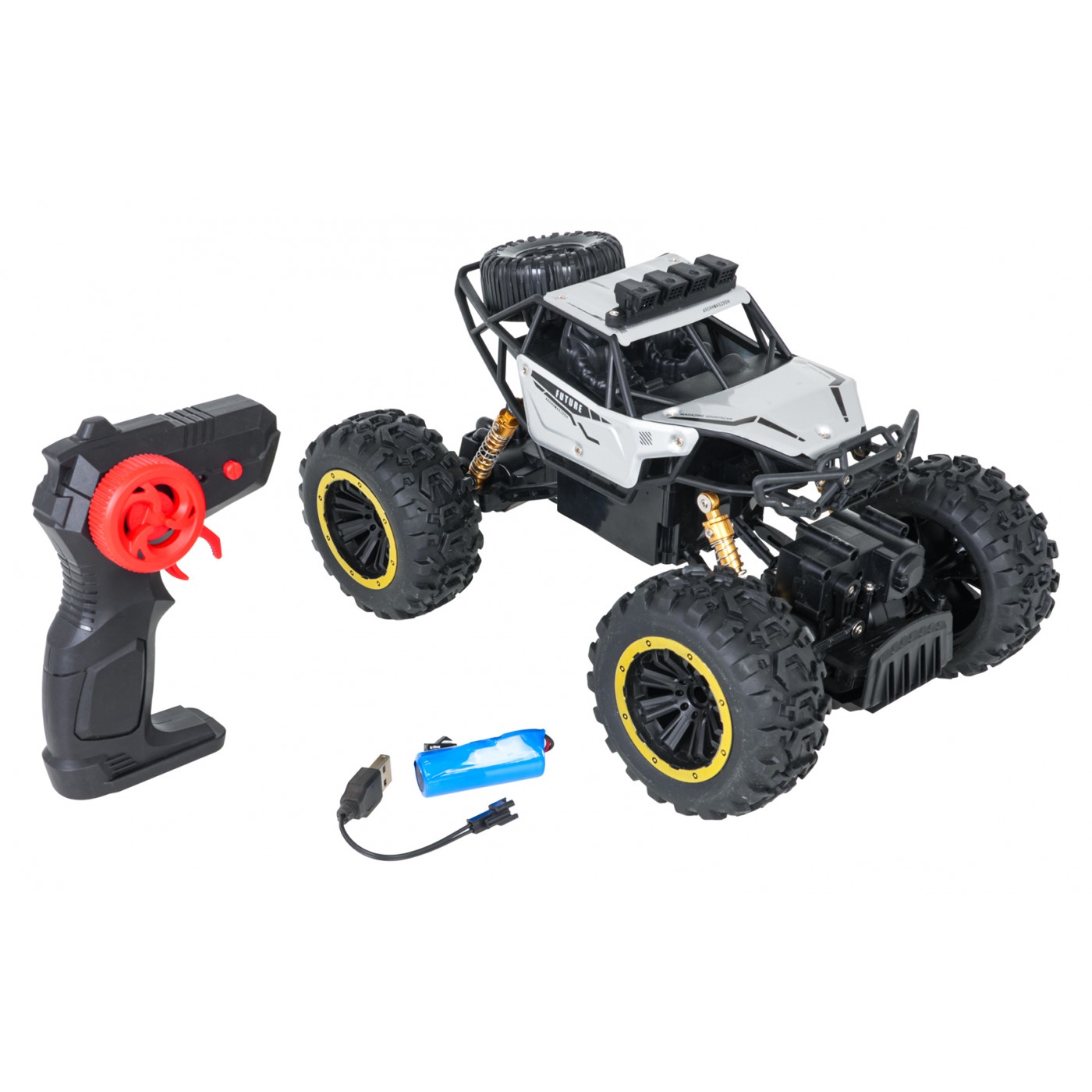 R/C pásový model 1:18 CLIMB POWER, stříbrný