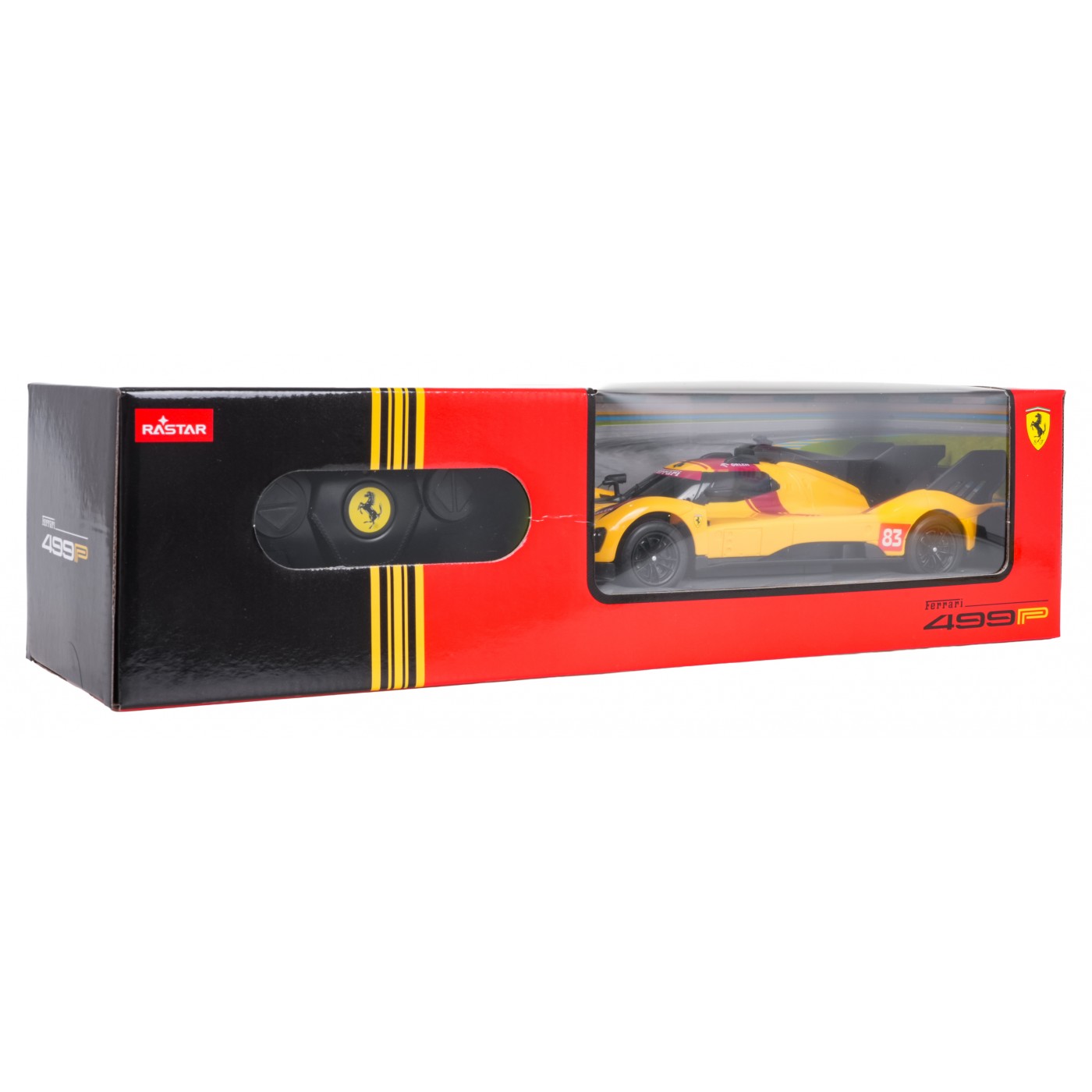 Rádiové auto 1:24 Ferrari 499P-N83 Žluté RASTAR