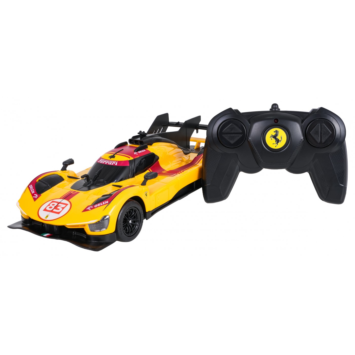Rádiové auto 1:24 Ferrari 499P-N83 Žluté RASTAR