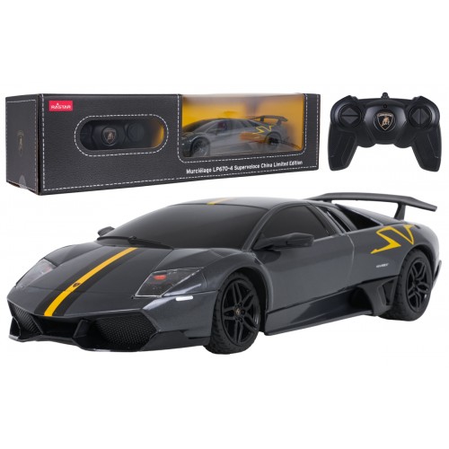 Rádiové auto 1:24 Murcielago LP670-4 Superveloce šedé RASTAR