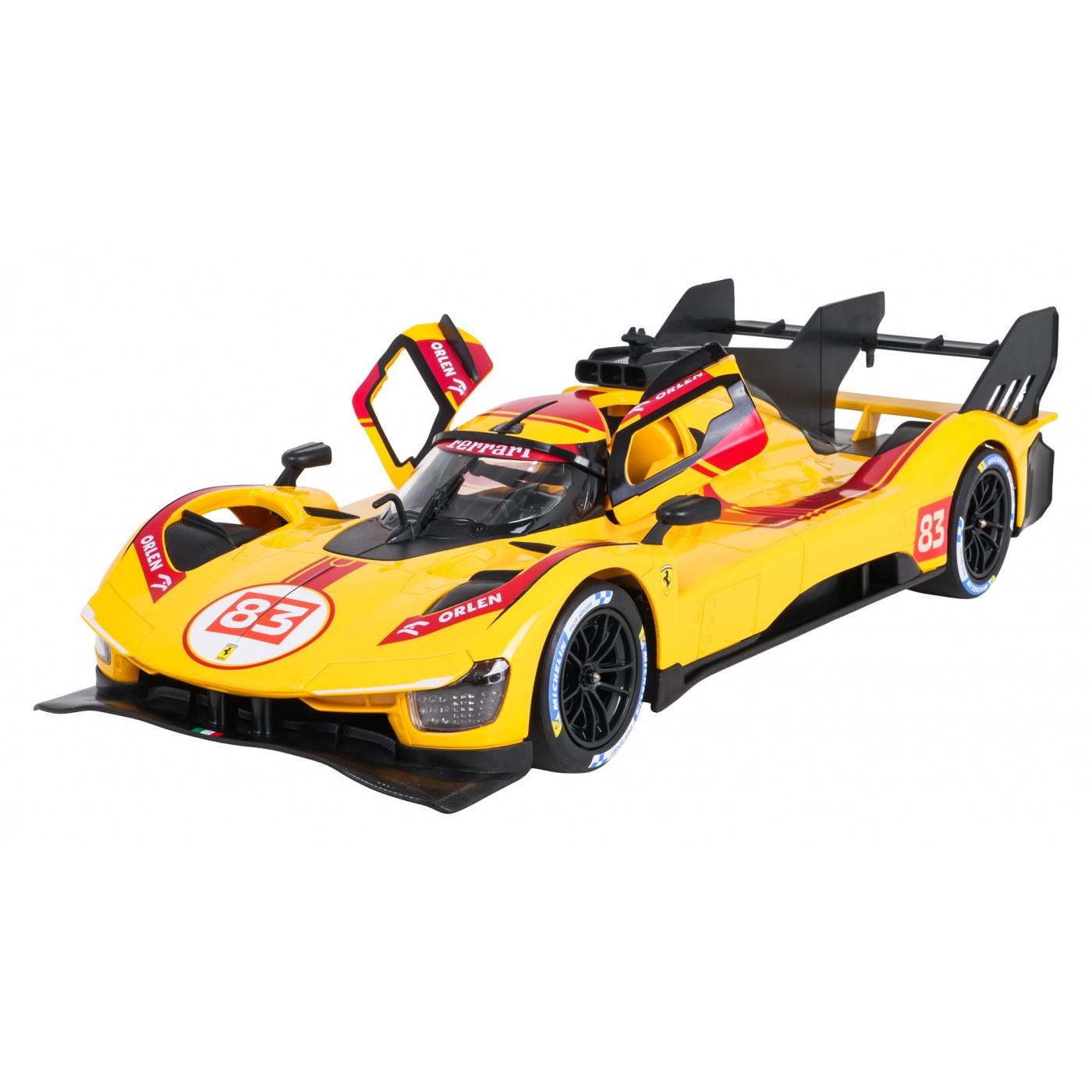 Rádiové auto 1:14 Ferrari 499P žluté RASTAR