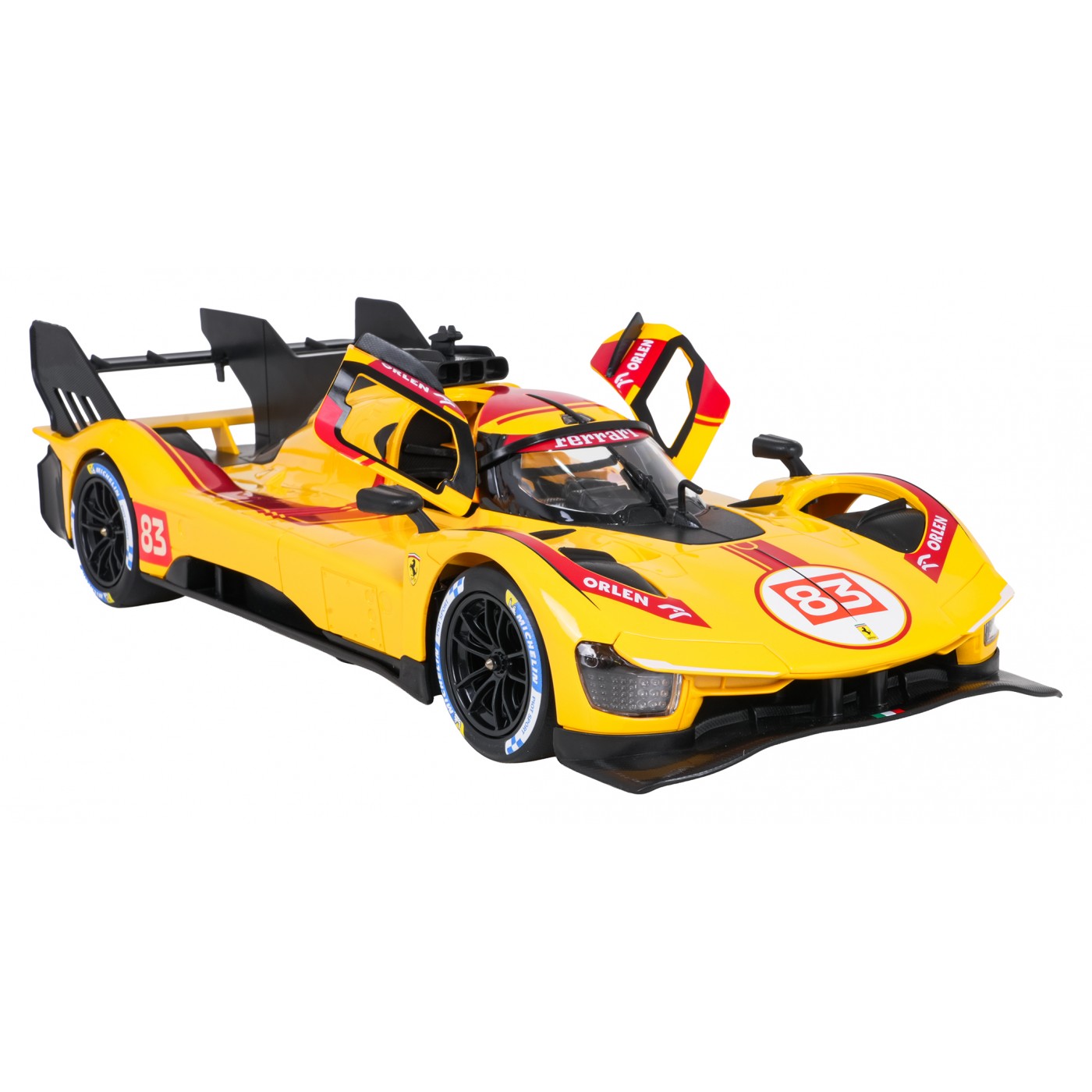Rádiové auto 1:14 Ferrari 499P žluté RASTAR