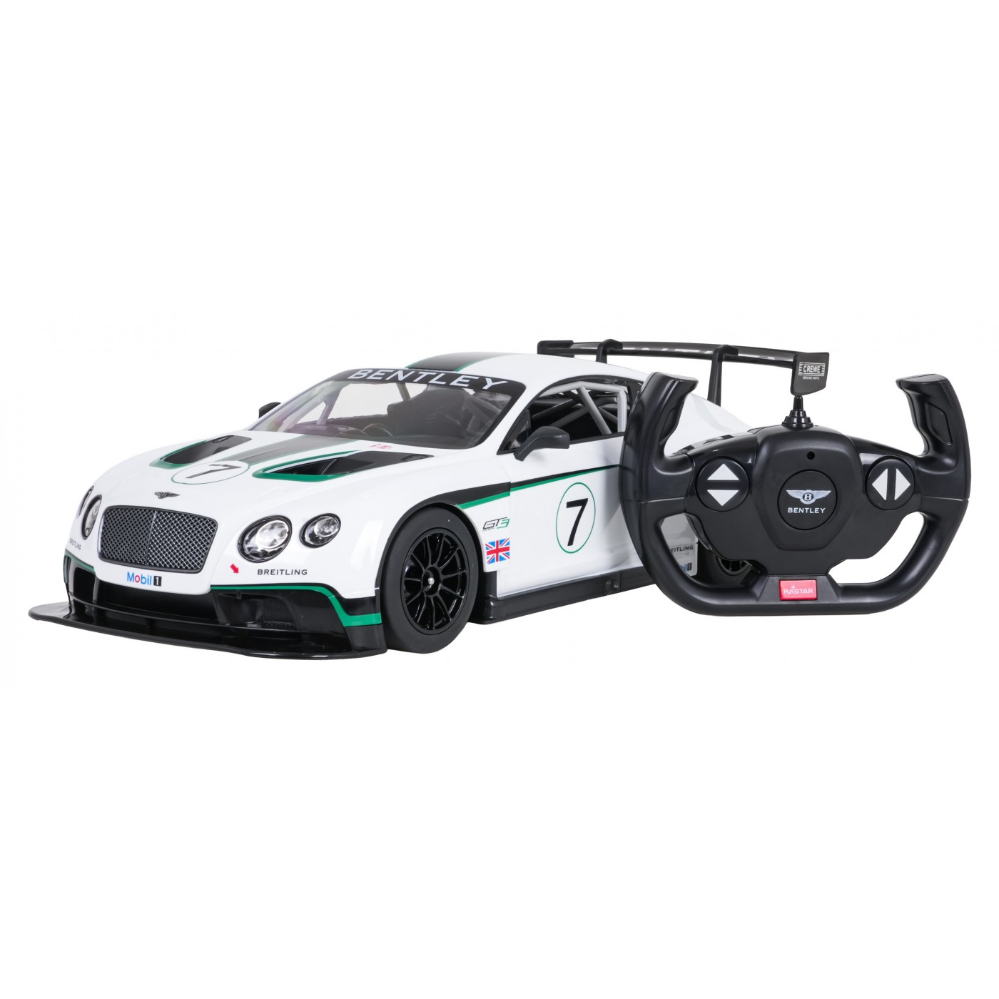 Rádiové auto 1:14 Bentley Continental GT3 bílé barvy RASTAR