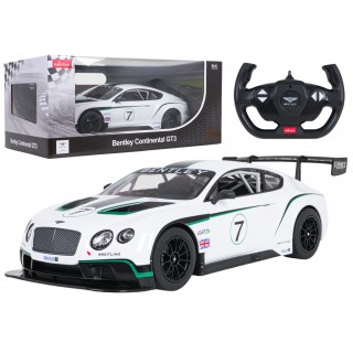 Rádiové auto 1:14 Bentley Continental GT3 bílé barvy RASTAR