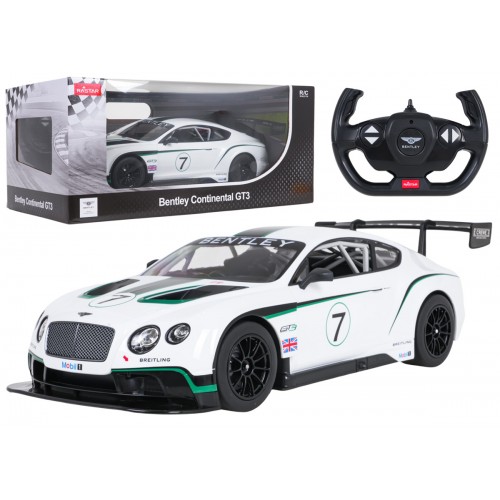 Rádiové auto 1:14 Bentley Continental GT3 bílé barvy RASTAR