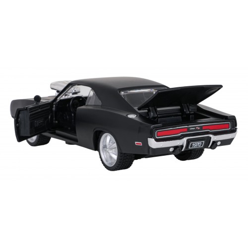 Kovové auto 1:36 1970 Dodge Charger R/T Černé RASTAR